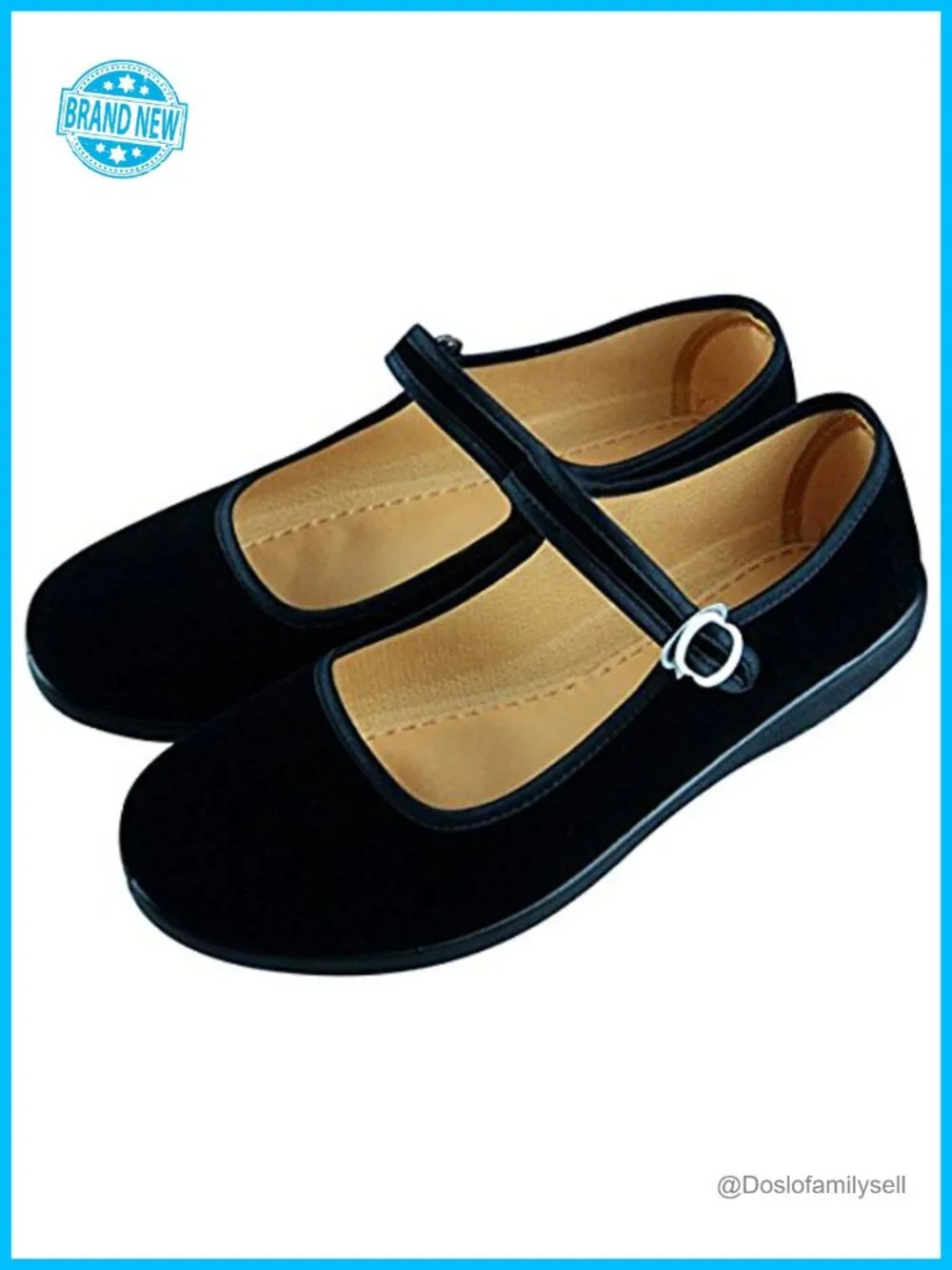 Velvet Mary Jane Flats Cotton Dance Yoga Shoes